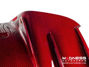 Alfa Romeo Giulia Rear Diffuser - Carbon Fiber - Quadrifoglio Model - Light Red Candy 